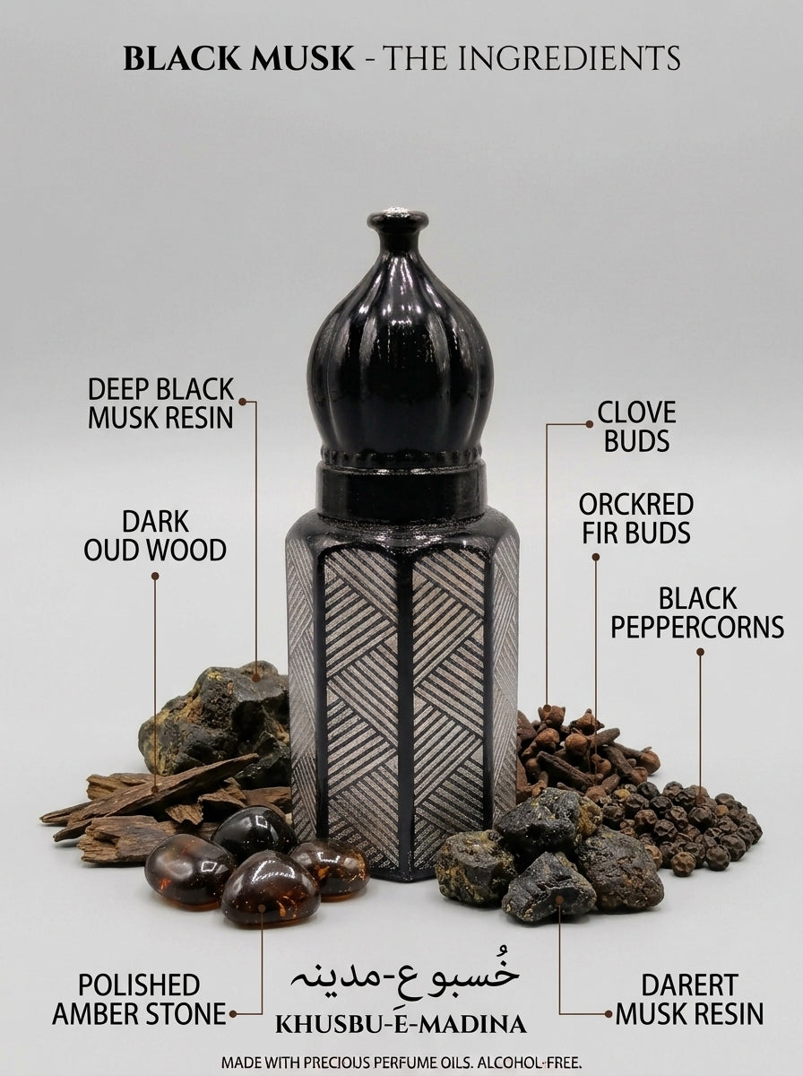 Black Musk Attar – Deep, Rich & Long-Lasting Fragrance | Khusbu-e-Madina